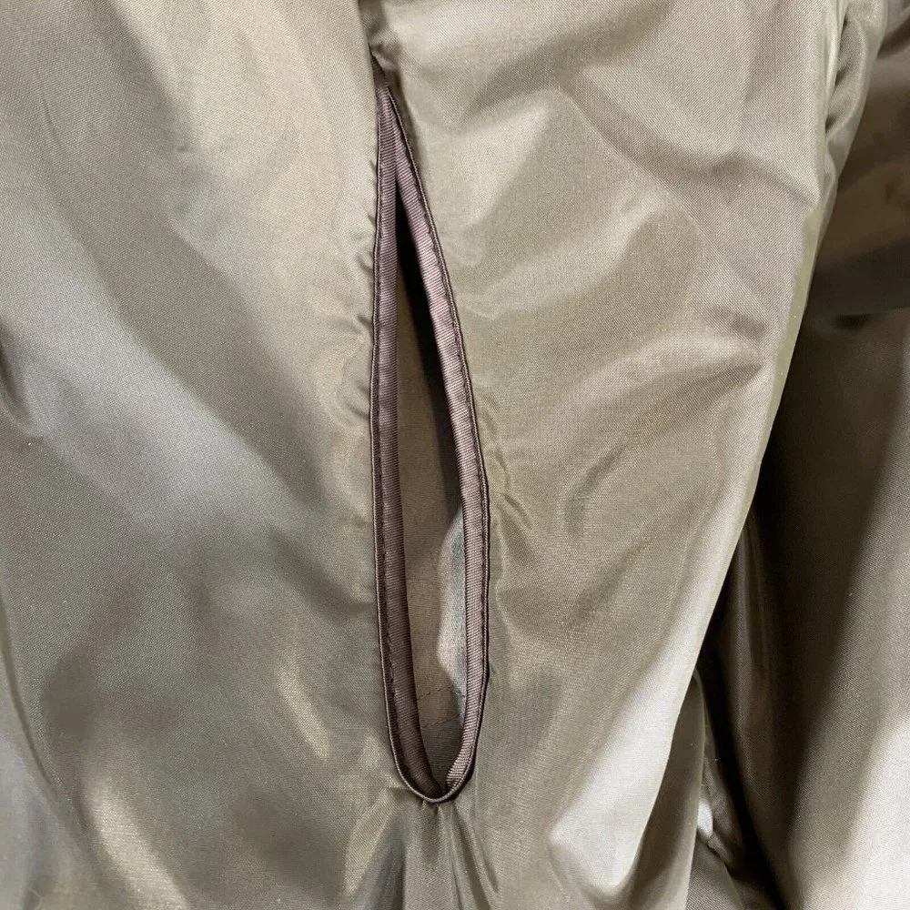London Fog Trench Coat Men's Size 40 Reg. Tan Hidden Buttons Removable Liner - Picture 12 of 13